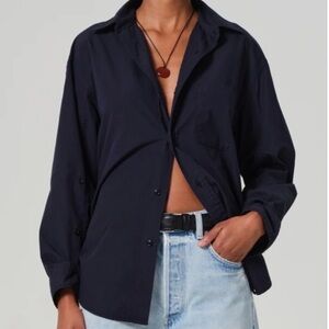 Citizen of Humanity Kayla Shirt Navy Sz S